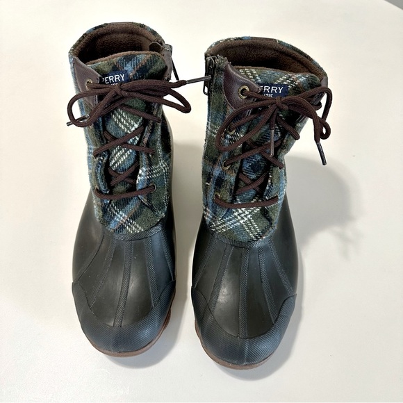 Sperry Shoes - Sperry Syren Gulf Plaid Side Zip Duck Boots Shoes STS85075 Womens size 7.5 M